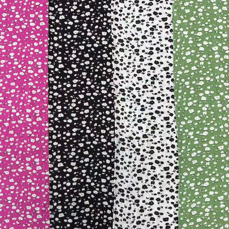 45S Rayonstof met print – kleine bloemen
